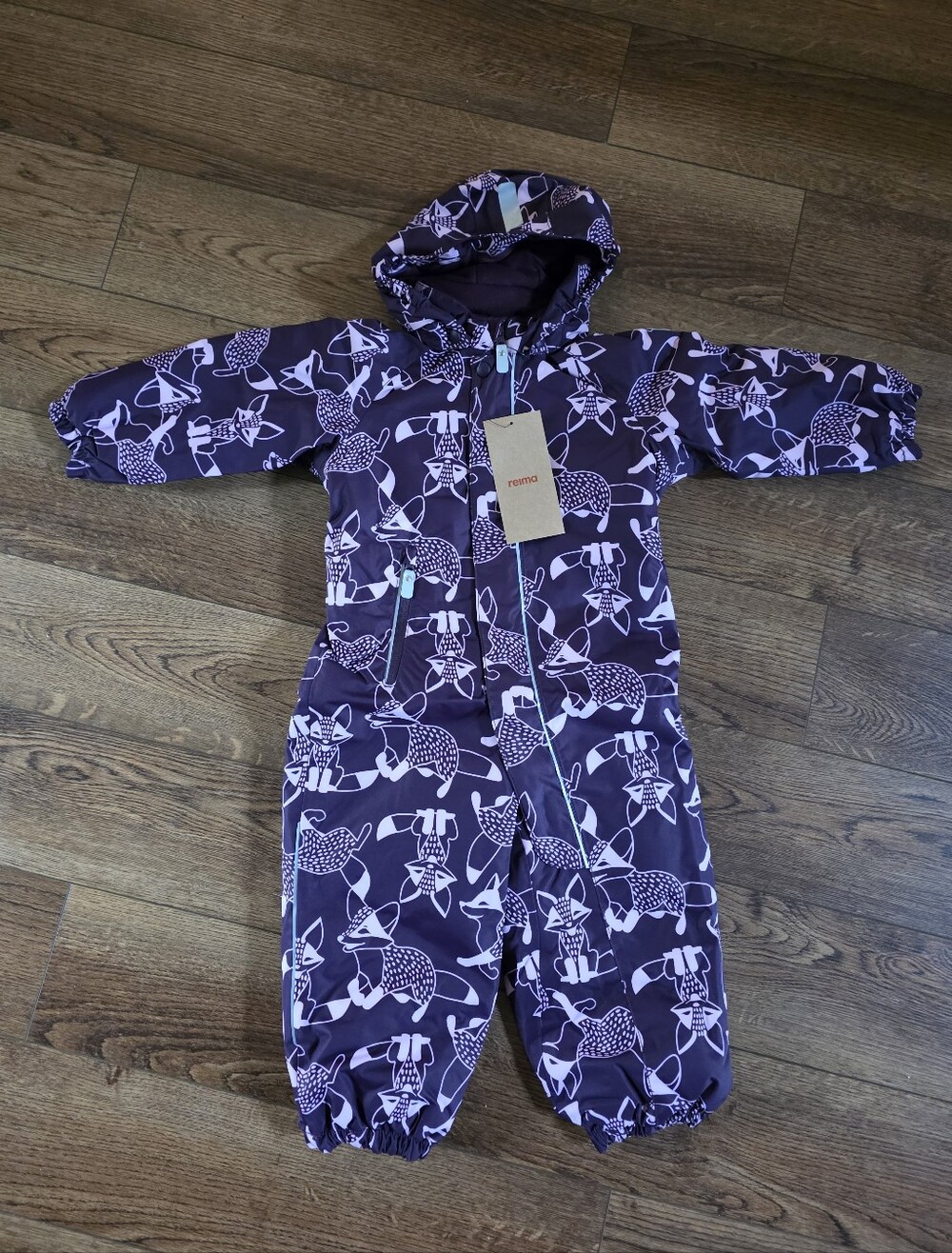 Puhuri Snowsuit - Purple Fox Print